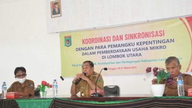 Photo of Bupati Lombok Utara H. Djohan Sjamsu, SH., Buka Koordinasi dan Sinkronisasi Pembina UMKM Tahap II