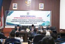 Photo of Rapat Paripurna DPRD Lombok Utara Bupati Sampaikan Penjelasan Raperda Pertanggungjawaban APBD TA 2025
